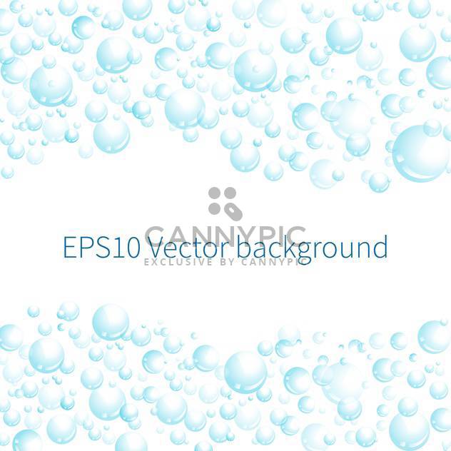 Vector illustration of white background with blue bubbles - Free vector #125976