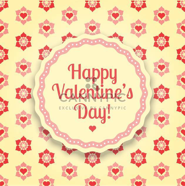 Vector floral background for Valentine's Day with flowers and hearts - Free vector #126246