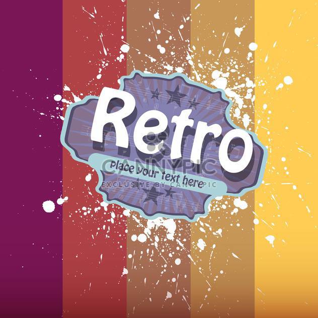 Vector illustration of retro colorful background with paint drops - vector gratuit #126616 