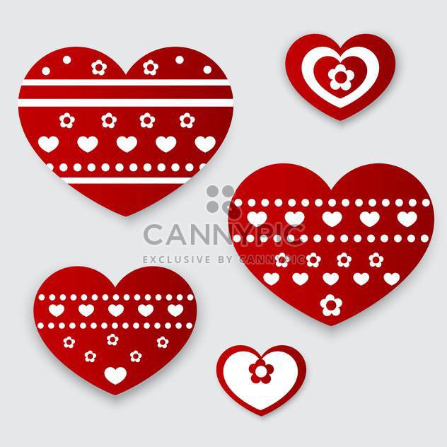 Vector greeting card with hearts for Valentine's day - бесплатный vector #126846