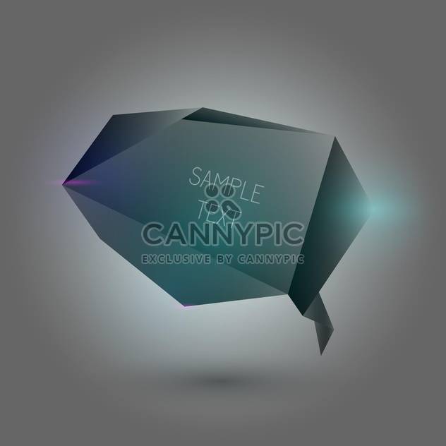 Abstract black speech bubble on dark background with text place - vector gratuit #126856 