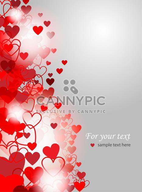 Valentines Day background with love hearts - vector #127156 gratis