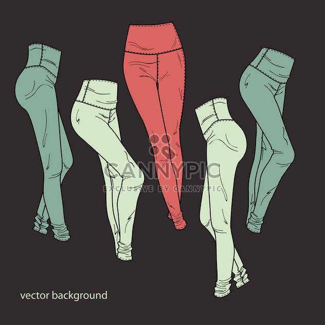 Vector background with fashion female pants - Free vector #127176