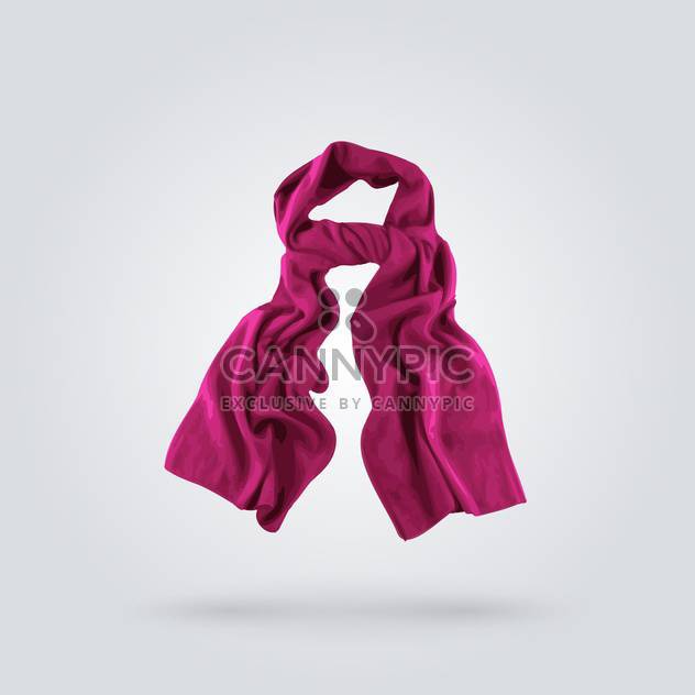 Vector illustration of fashion purple scarf on grey background - vector gratuit #127286 