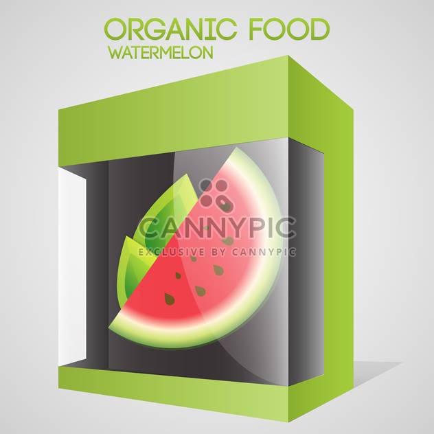 Vector illustration of watermelon in packaged for organic food concept - vector #127316 gratis
