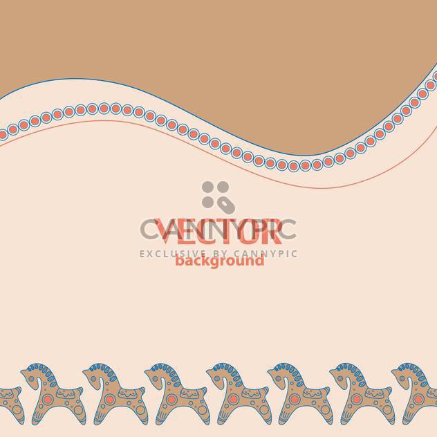 Ethnic pattern background with horses - vector #127556 gratis