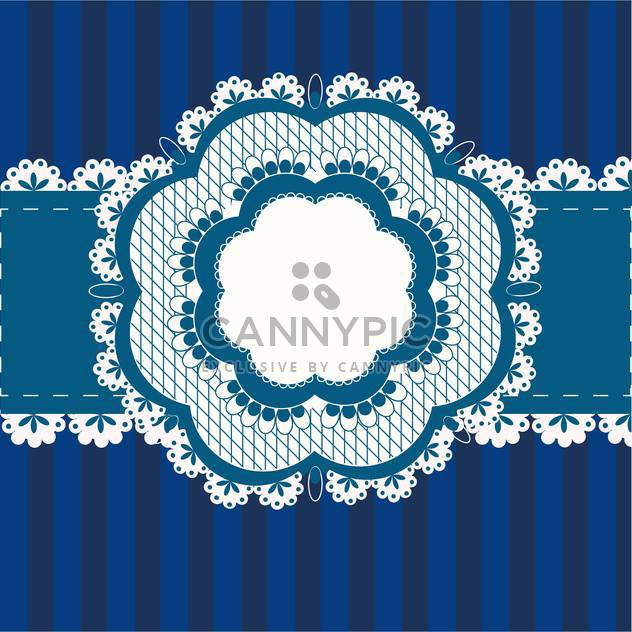 Vector vintage blue flower frame with text place - Free vector #127816