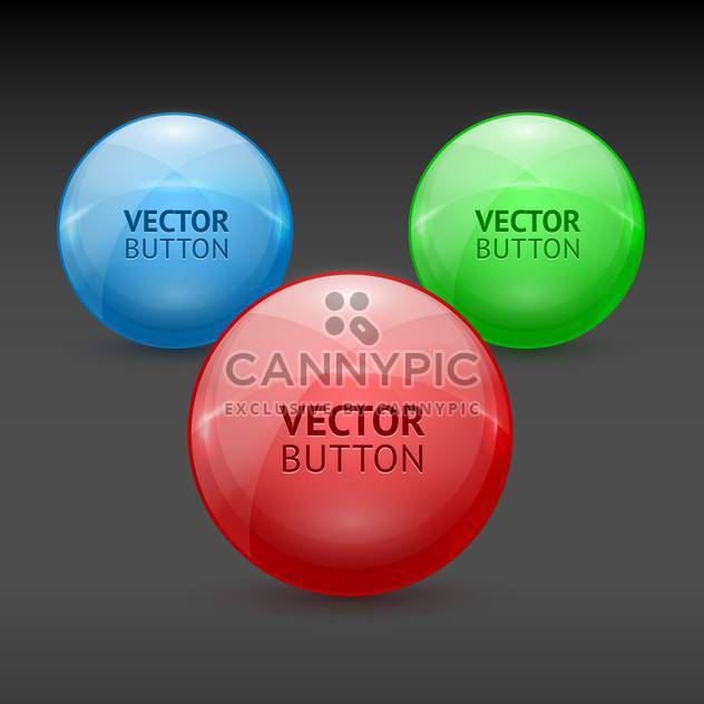 Vector colorful round shaped design elements on dark background - vector #128006 gratis