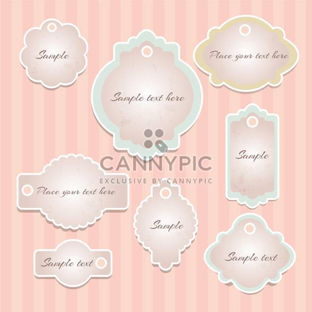 Vector set of vintage frames with sample text - Free vector #128516