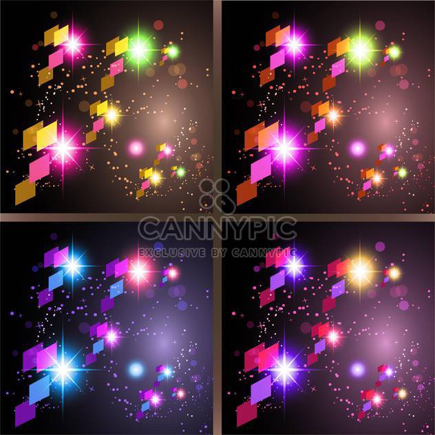 set of abstract holiday backgrounds - vector #129016 gratis