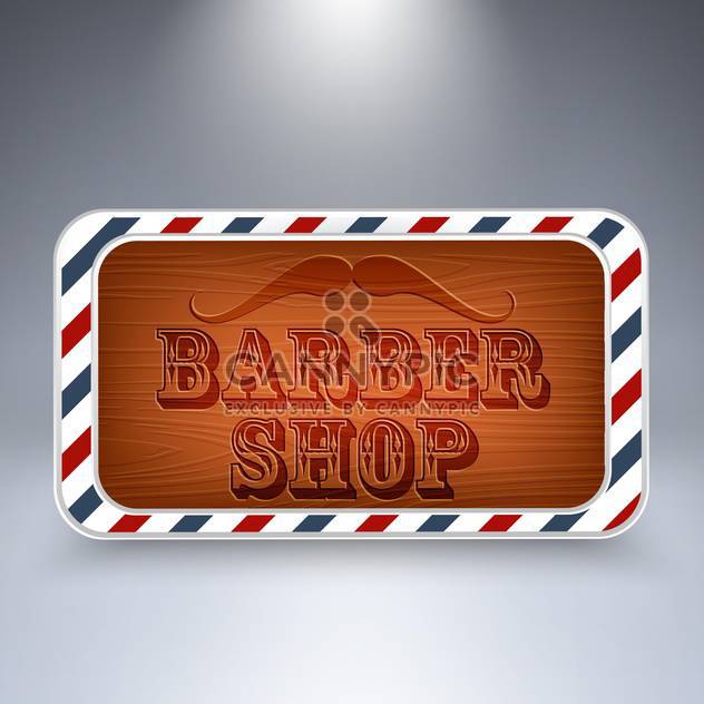 barber shop wooden board - Free vector #129056