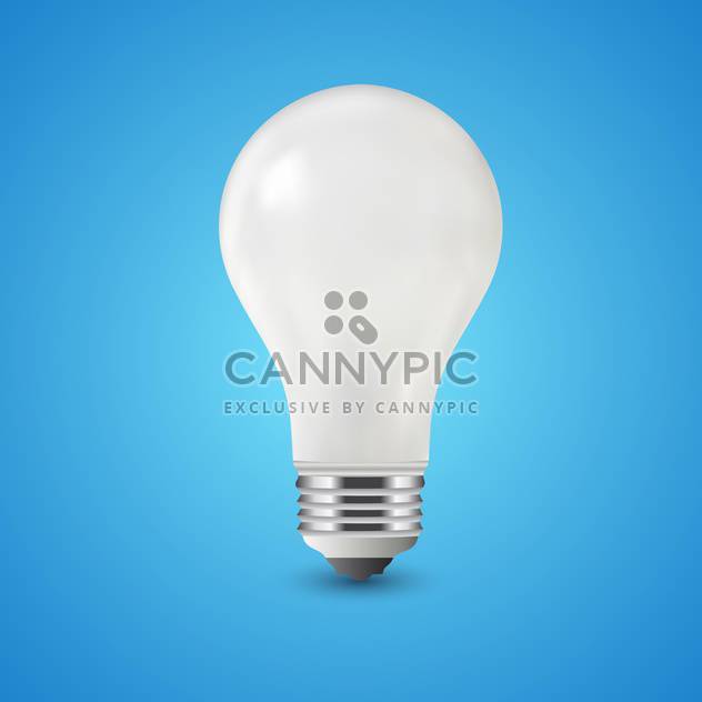 white light bulb vector illustration - vector gratuit #129176 