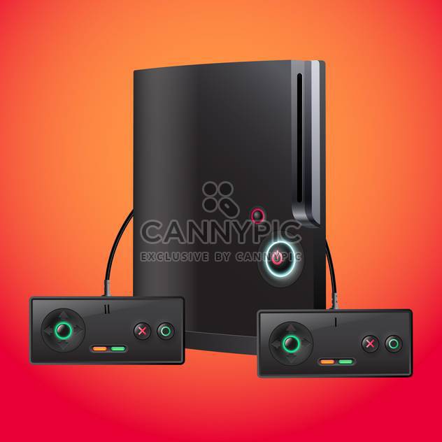 game-pads with game console vector illustration - Free vector #129186