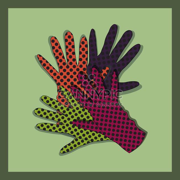 vector background with colorful gloves set - vector #129226 gratis