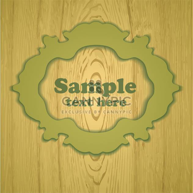 Vector wooden vintage frame with place for text - vector gratuit #129456 