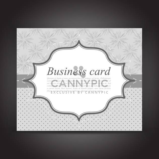 Gray vector business card on black background - vector gratuit #129556 