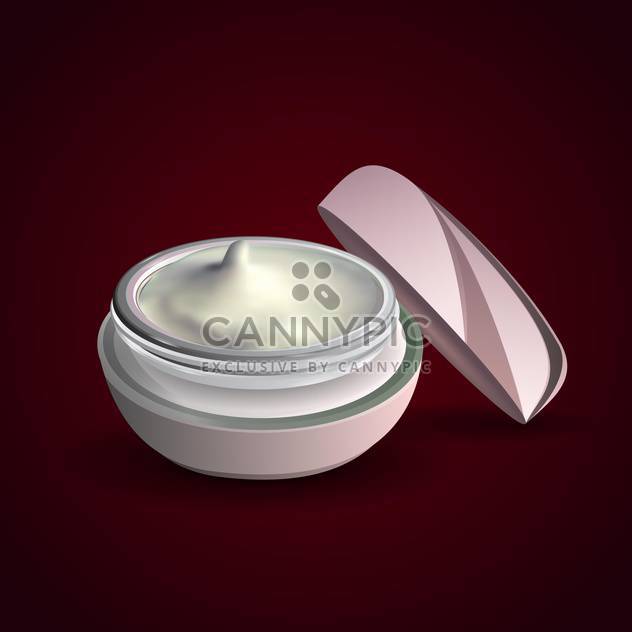 Vector illustration of facial cream container on black background - vector gratuit #129656 