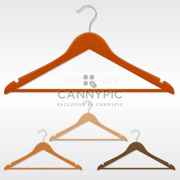Vector illustration of colorful three coat hangers - vector gratuit #129876 