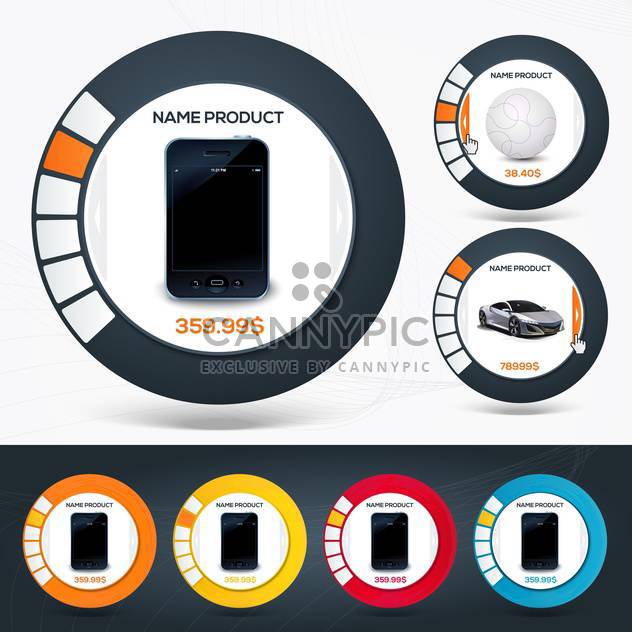 Vector illustration of web product offer icons - бесплатный vector #130126