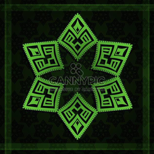 Vector illustration of abstract black background with green star - vector gratuit #130236 