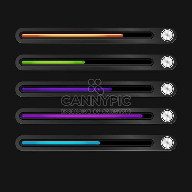 set of modern volume controllers - Free vector #130356