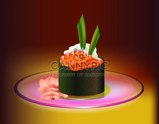Japanese food sushi vector illustration - Kostenloses vector #131026
