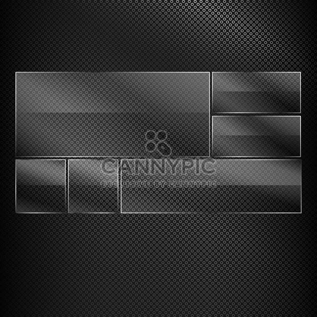 Vector glass banners on black texture - Free vector #131246