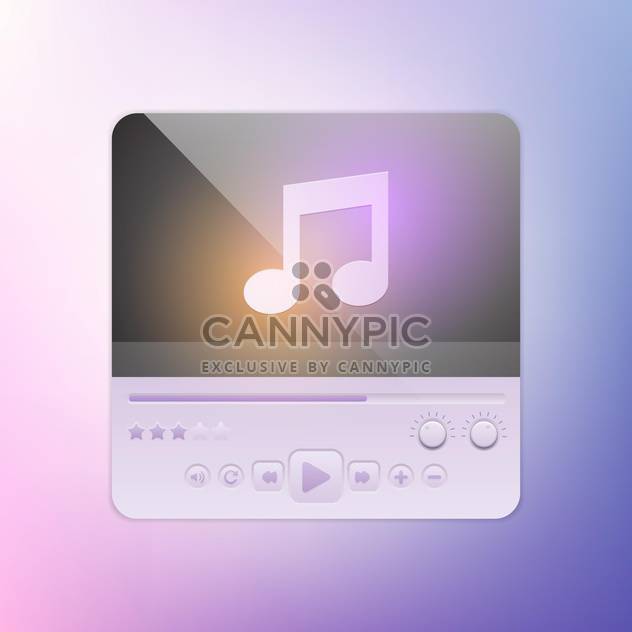 Multimedia buttons interface vector for web design - Free vector #131316