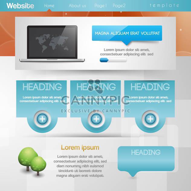 Vector website design template illustration - vector gratuit #131716 