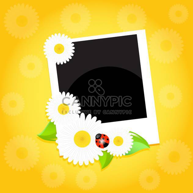 Greeting card with flowers vector illustration - Free vector #131726
