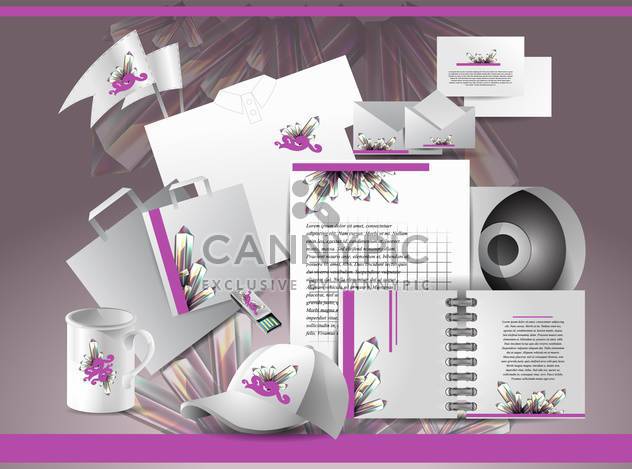Corporate identity template with abstract elements,vector illustration - vector gratuit #132246 