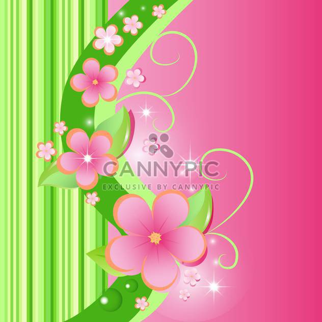 vector summer floral background - Free vector #132486