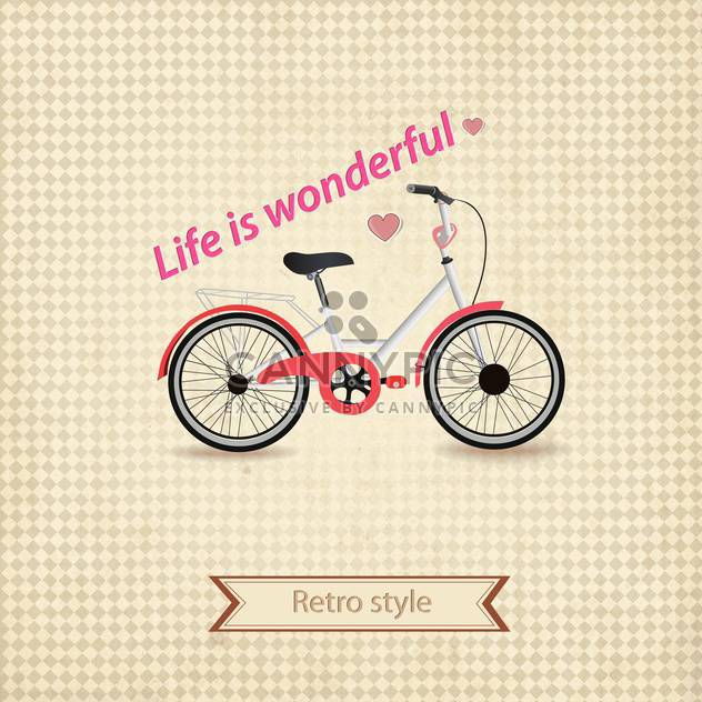 retro style bicycle background - Kostenloses vector #132766
