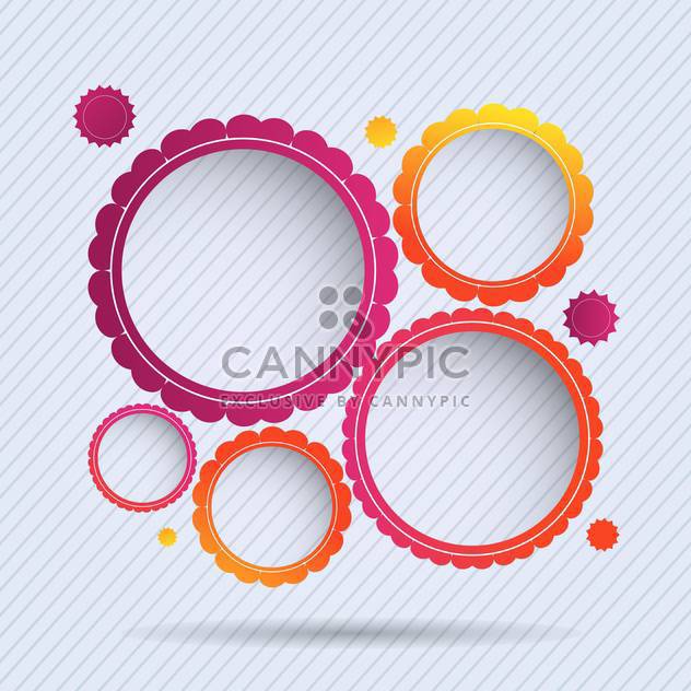 collection of circle frames set background - vector gratuit #132836 