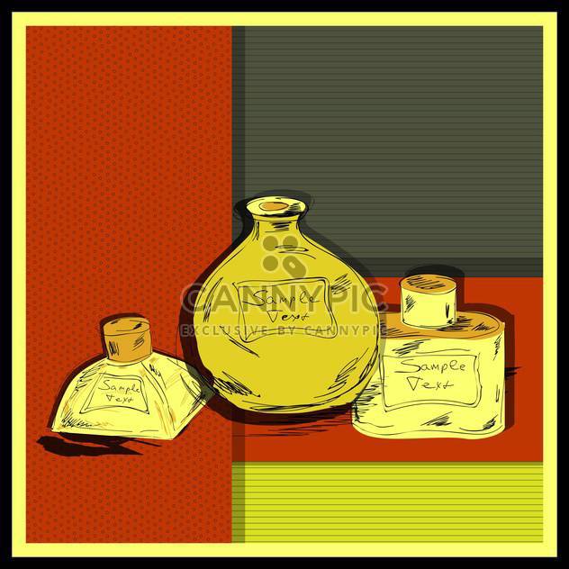 aroma perfume bottles set background - Free vector #133036