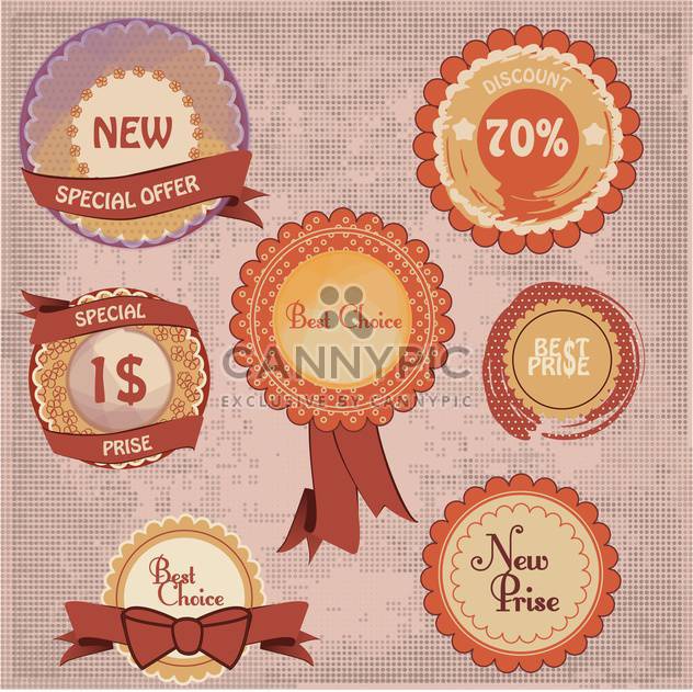 sale shopping signs labels set - Free vector #134406