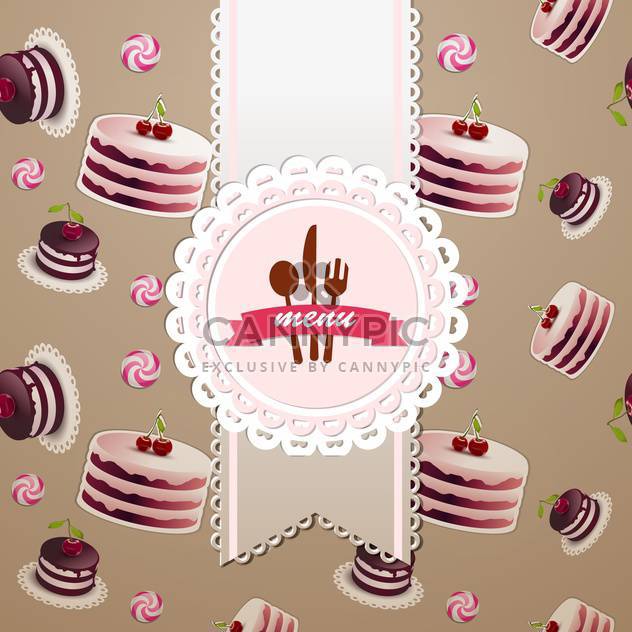 cupcakes and candy seamless pattern - бесплатный vector #134676