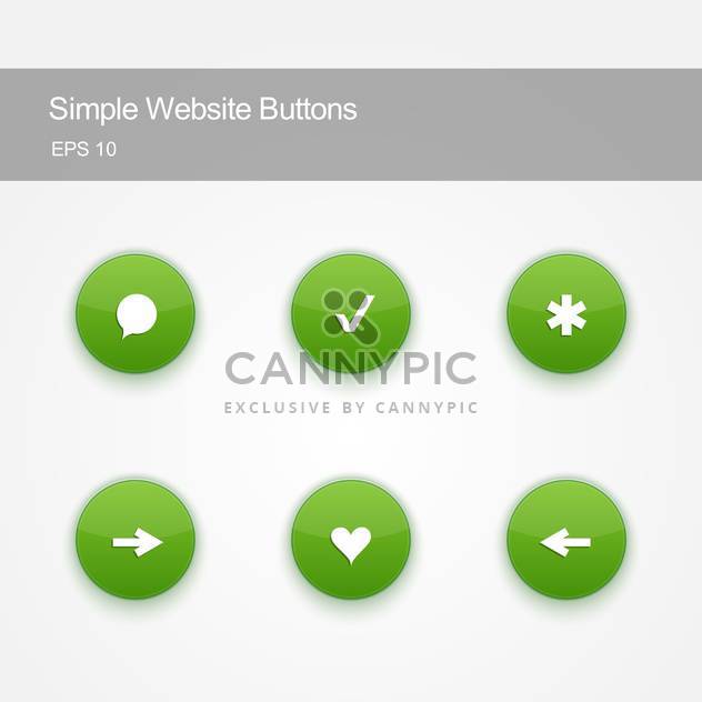 Set of round buttons for website or app on white background - Kostenloses vector #125816