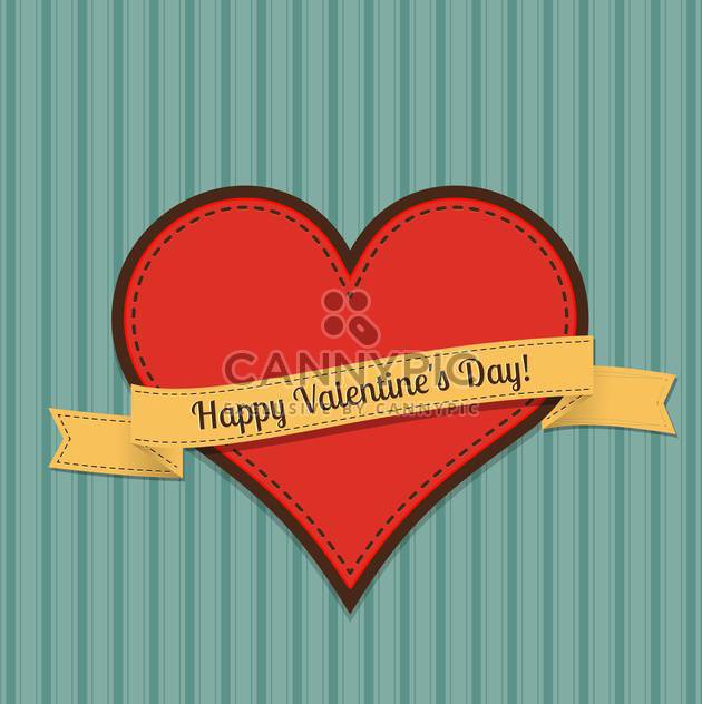Vector vintage greeting card for Valentine's day with text place - Kostenloses vector #125916