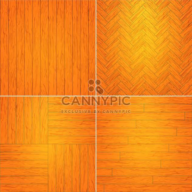 Vector illustration set of brown wooden textures - бесплатный vector #126046