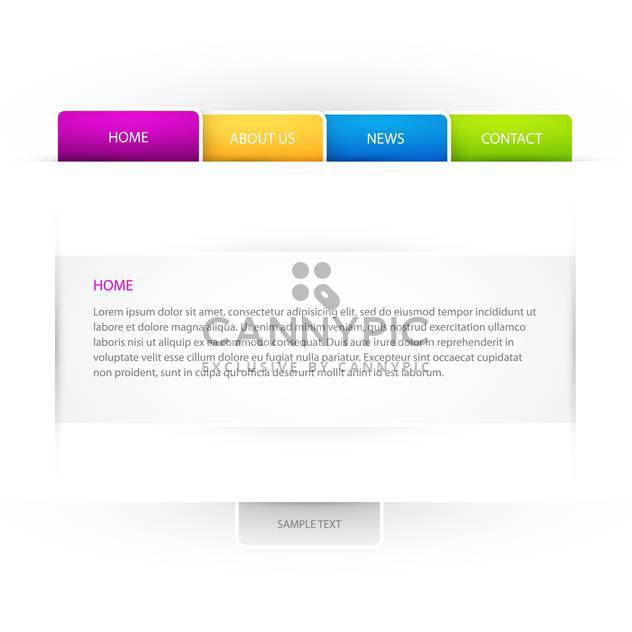 Web site vector template on white background - vector #126376 gratis
