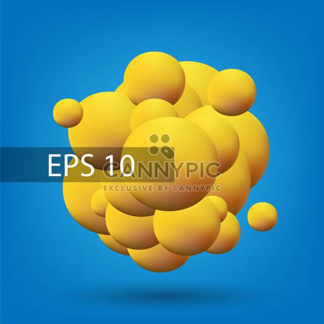 Vector abstract background with yellow bubbles on blue background - vector #126576 gratis