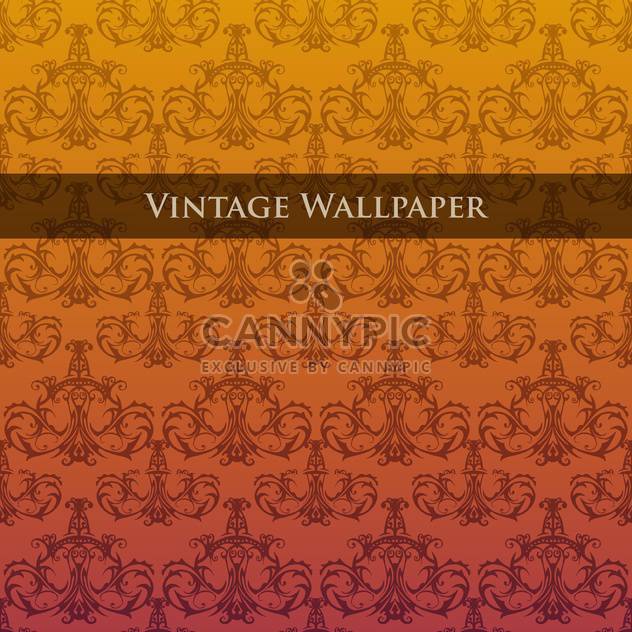 Vector colorful vintage wallpaper with floral pattern - Kostenloses vector #126826