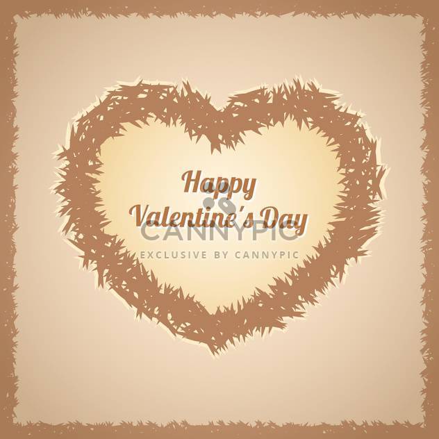 Vector background with fluffy heart and text place - Free vector #127036