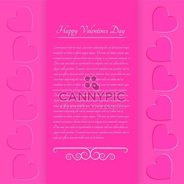 Pink valentine background with text place and hearts - Kostenloses vector #127056