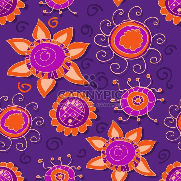Vector floral purple background with curve flowers - Kostenloses vector #127116