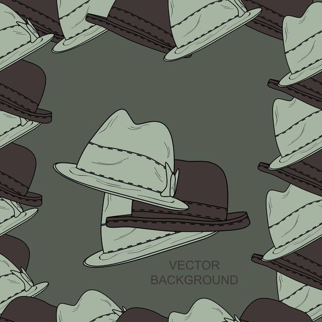 Vector background with fashion male hats - бесплатный vector #127366