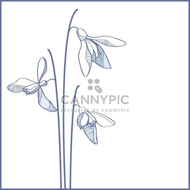 Vector blue flowers on white background - vector #127696 gratis