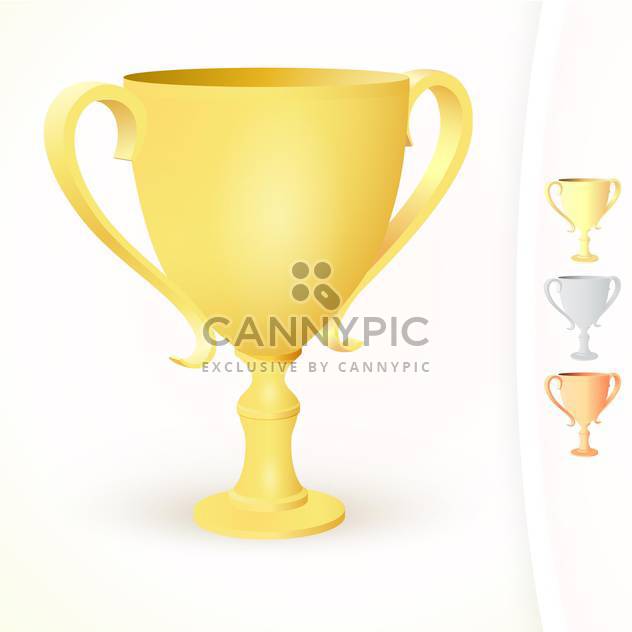 vector illustration of winner's cups on white background - Kostenloses vector #127746