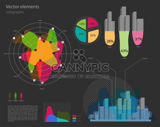 Set with infographic vector elements - Kostenloses vector #128296